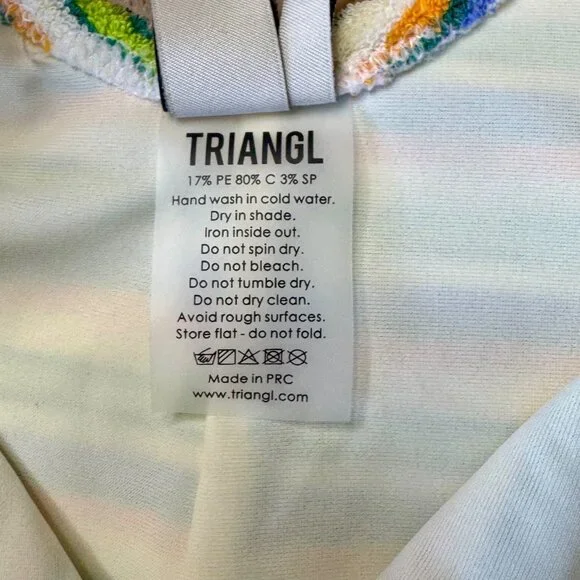 TRIANGL Retro Stripe Playsuit Womens XXS NEW Terry Cloth Swimsuit Coco Popi NWT - Picture 9 of 13
